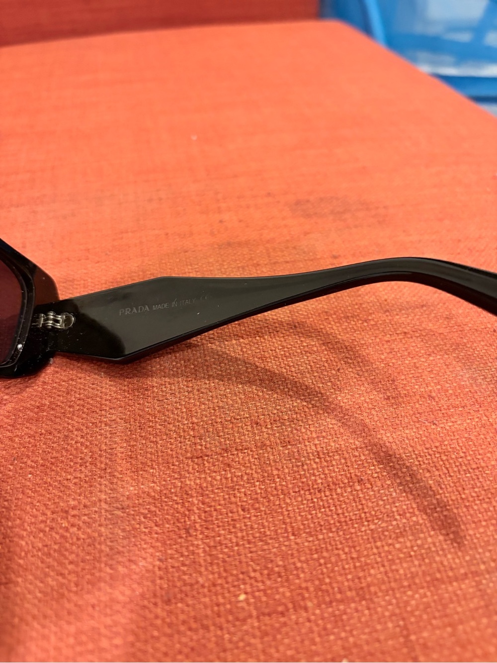 PRADA Black  Geometric Rectangular Sunglasses - Picture 5 of 5